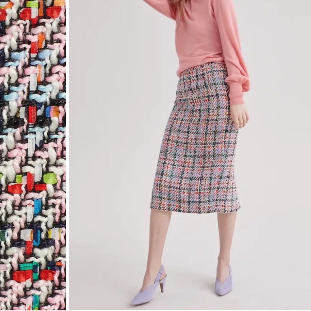 NEW Halogen Pink Tweed Pencil Skirt, Size 6